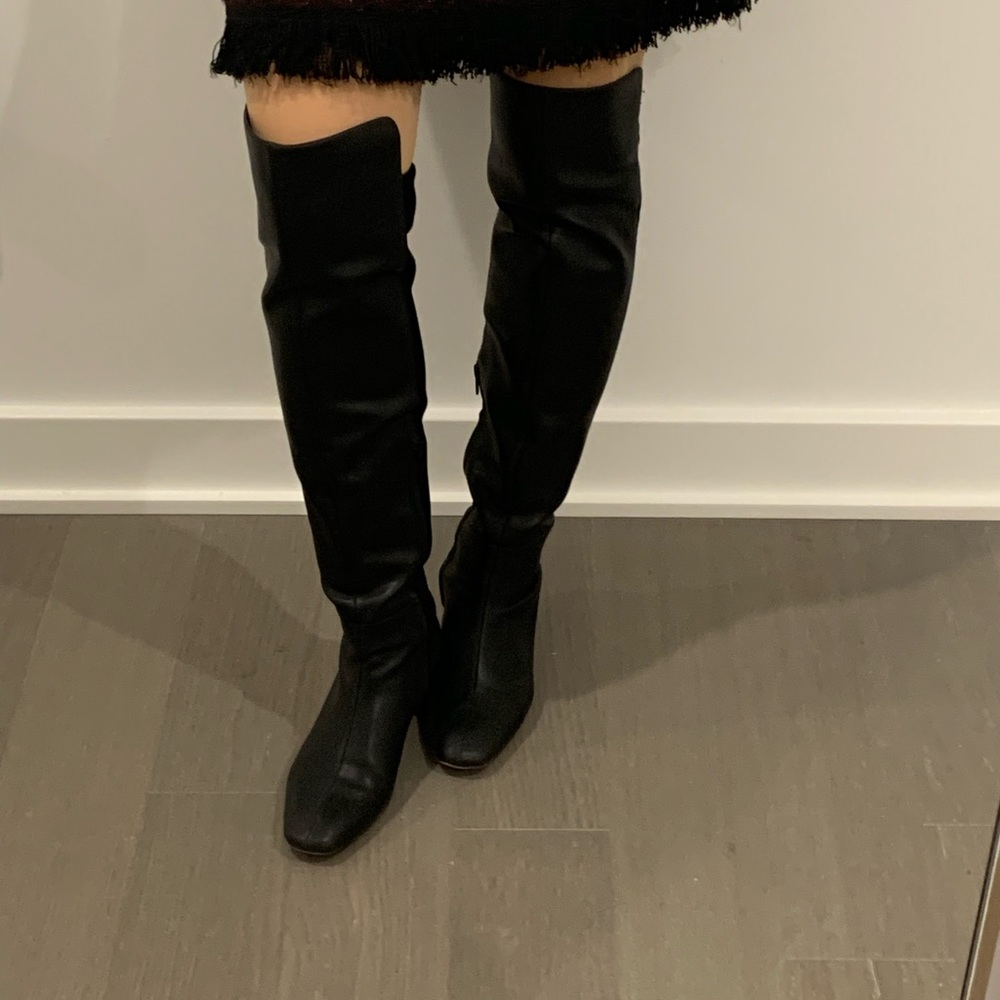 Over the knee leather boots!